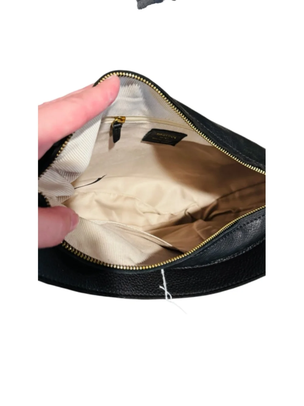 Women's Furla Black Leather Shoulder Bag One Size Gold Hardware